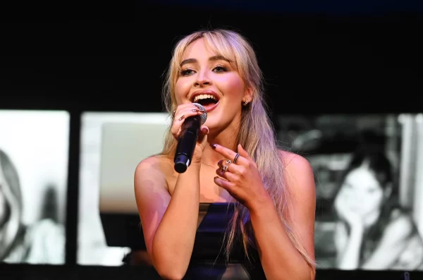 Performing her hit song, Nonsense, Sabrina Carpenter stars on stage at the Nightingale Plaza during Billboards National Music Publishers Association Grammy Week Songwriter Showcase on Feb. 1, 2023. 