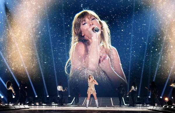 Artist of the year, Taylor Swift, performs at her record breaking international tour, "The Eras Tour."