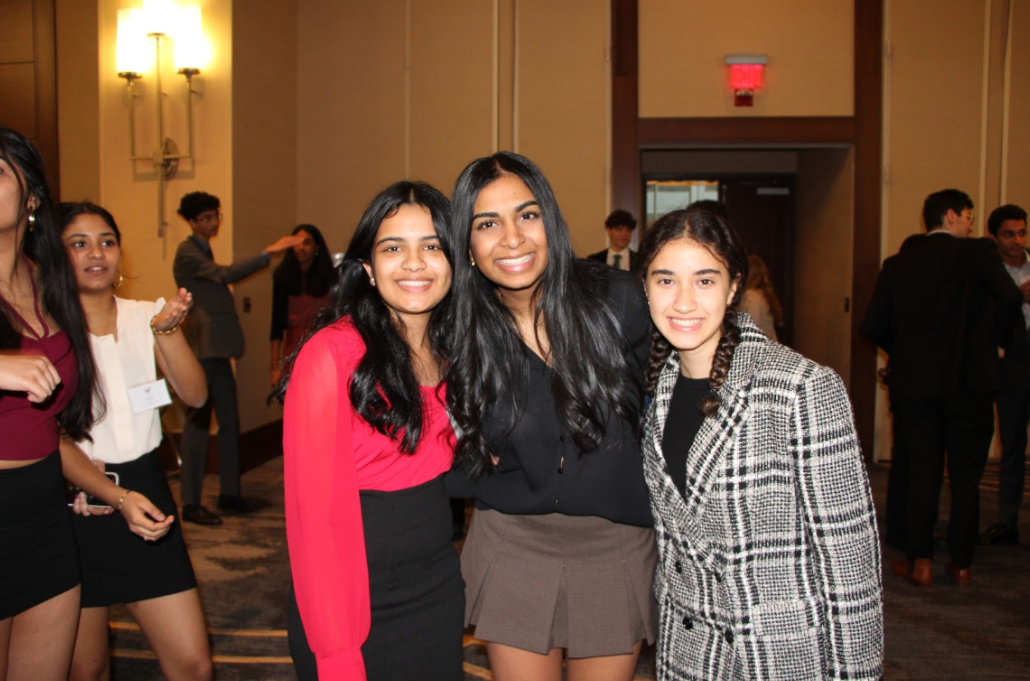 Jefferson MUN students pose together over the three-day long ILMUNC conference. Personally, the best part about ILMUNC was going away from home for a bit and hanging out with my friends in Pennsylvania, sophomore Amrit Singh said. It was also good to face good competition outside the DMV at a nice conference.