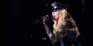 Madonna returns to the stage in her ongoing Celebration Tour. 