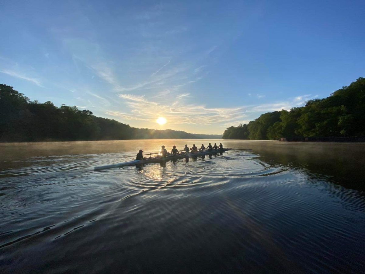 During a practice after school, eight Jefferson girls on the crew team row down the Occoquan river. “Over my years here at [Jefferson], I have noticed that the girls are driven to succeed. They show great respect for each other and the coaching staff, as well as the officials and members of other teams," coach Matt Shoop said.