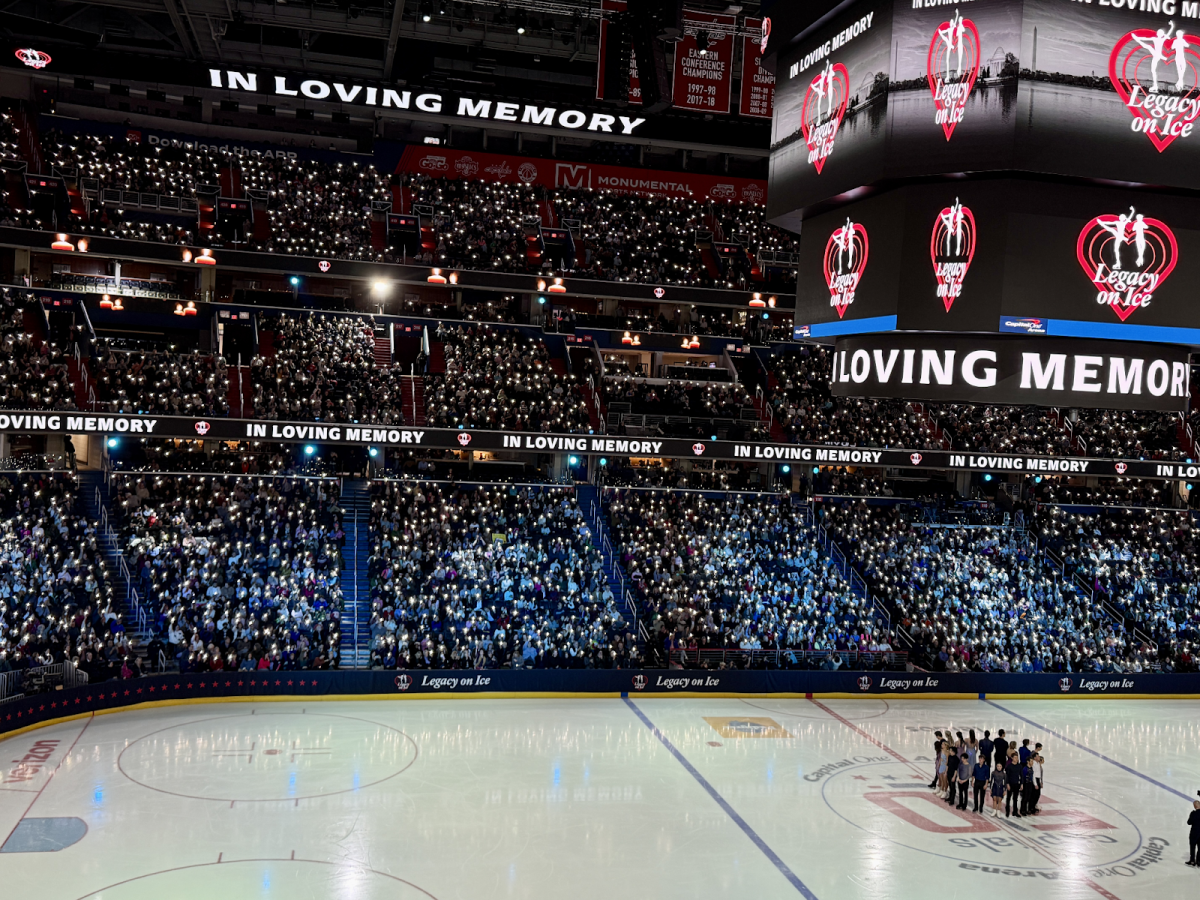 A moment of silence was held at "Legacy on Ice," during which audience members lit up the arena using their cell phone flashlights. "It felt so beautiful [to see] how the arena was packed with people who admire the sport or who are friends and family," freshman Megha Chitrakar said. "I think it showed them how close of a community we are and hopefully they felt part of it in a way."