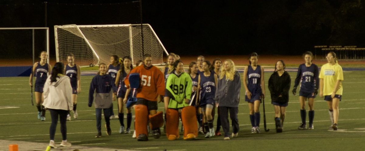 The field hockey team comes together to talk about their win after the game. They scored six points in this game and played well defensively. “I think we did pretty good for our senior night game,” Nguyen said. “I'm happy with the outcome, as I think this is one of the best we've ever done.” 