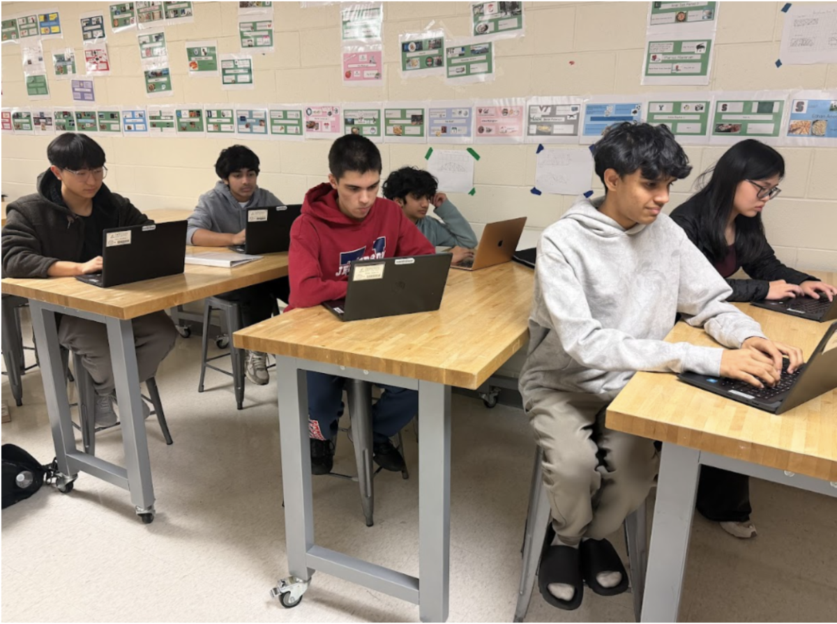 Students prepare for their competitions during 8th periods.