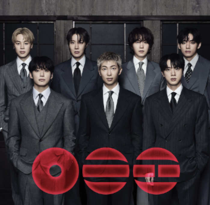 BTS came back with their new album “Arirang”, containing 14 tracks. The three red circles in front of the BTS members represent the trigram of the Korean flag. 
